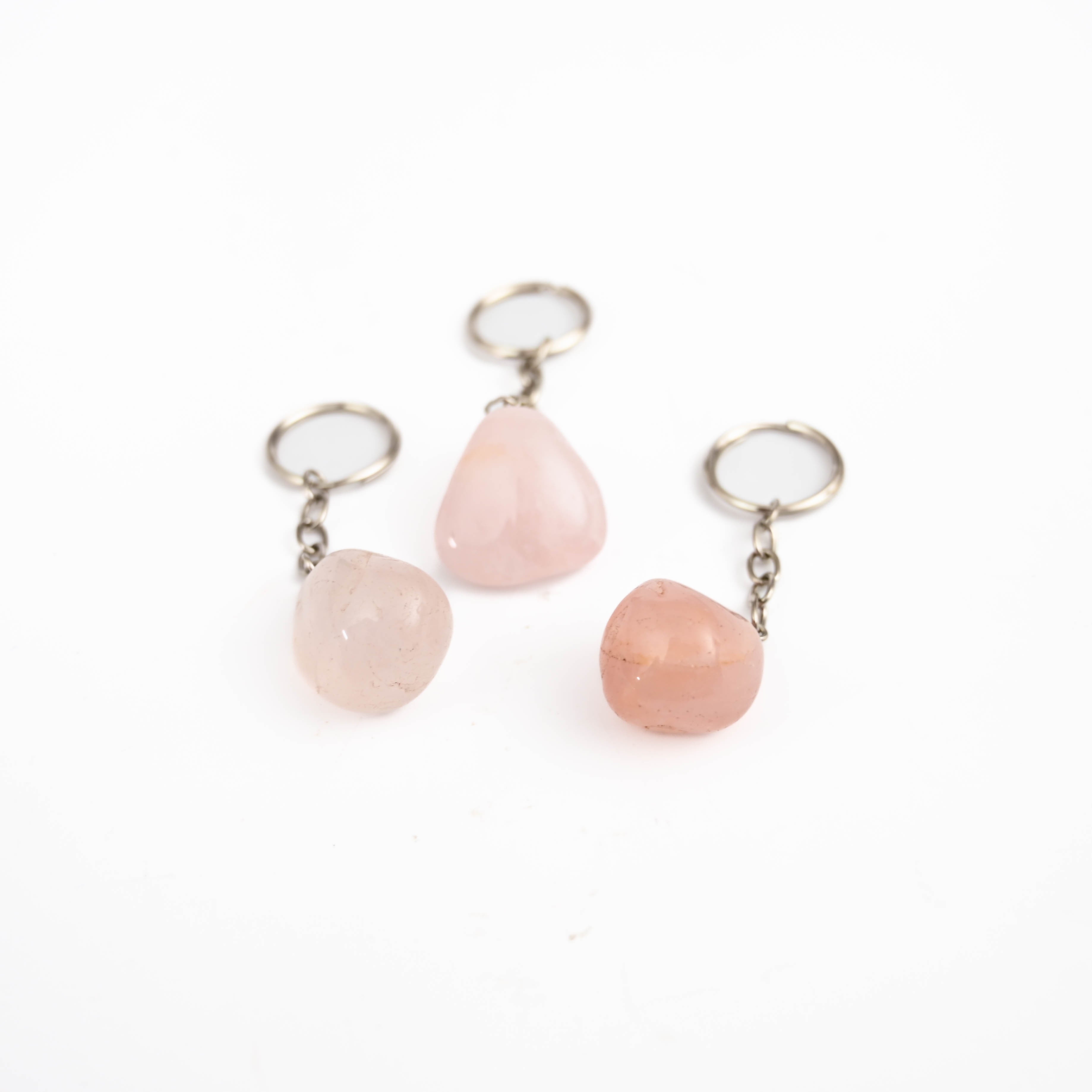 Rose Quartz Key Chain Tumbled