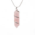 Rose Quartz Pendant- Wire Wrapped
