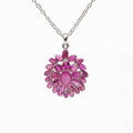 Ruby Pendant - Silver