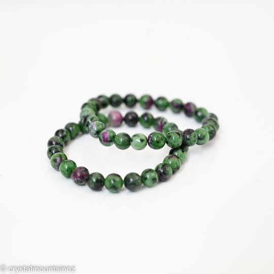 Ruby and Zoisite Bead Bracelet