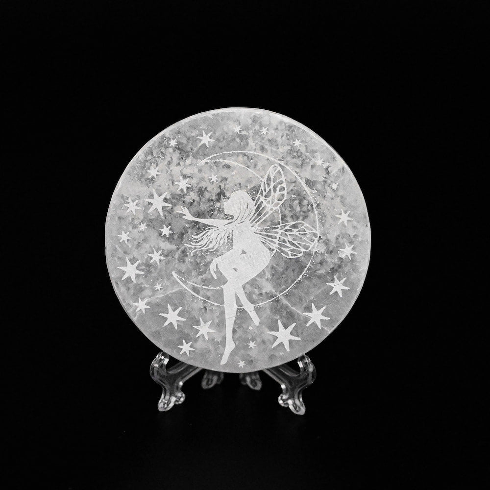 Selenite Plate- Fairy