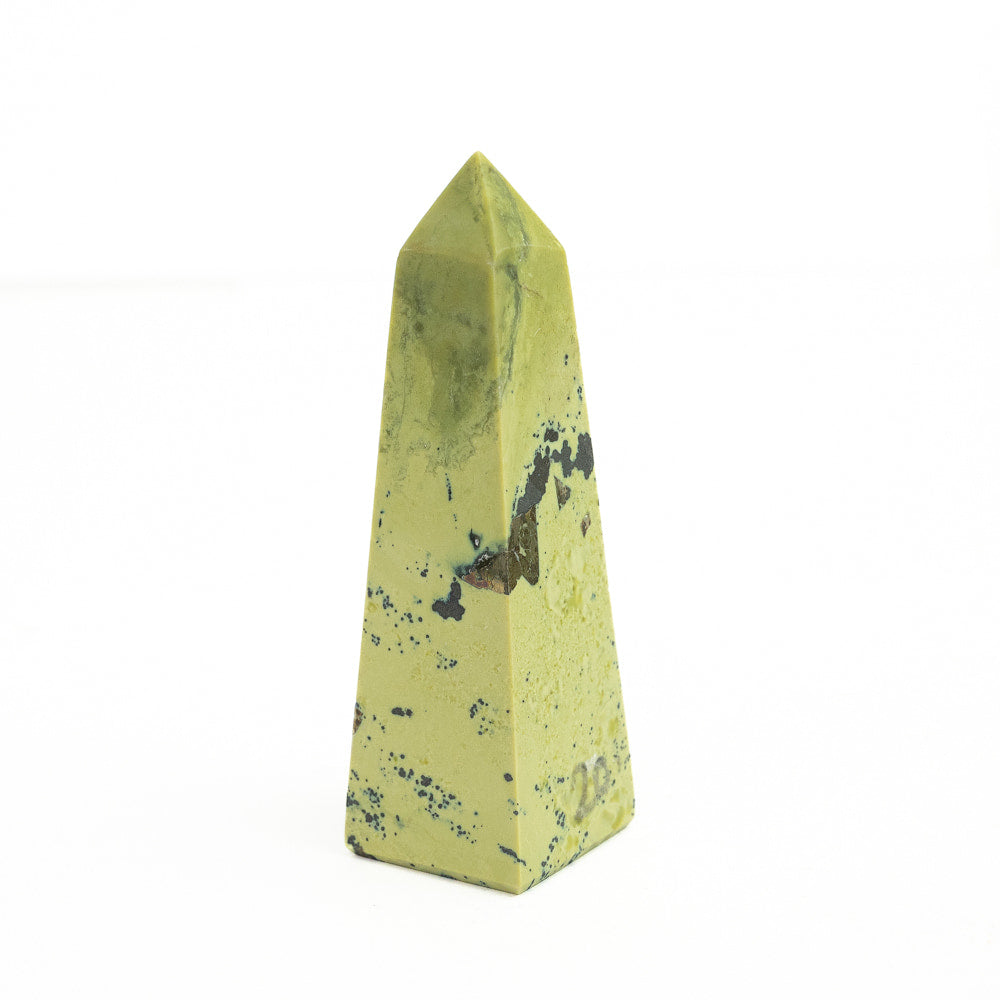 Serpentine with Pyrite Point