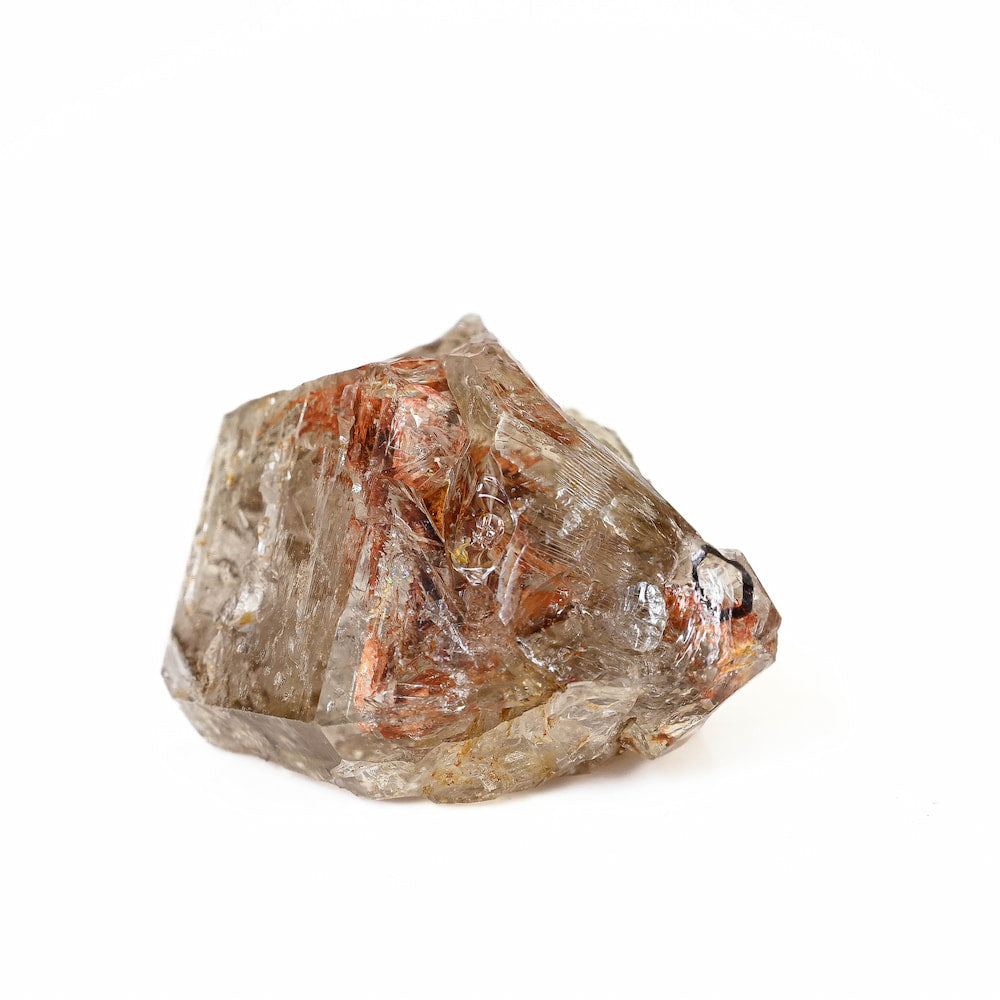Natural Smoky Elestial Quartz with Fluid Inclusion (Enhydro)