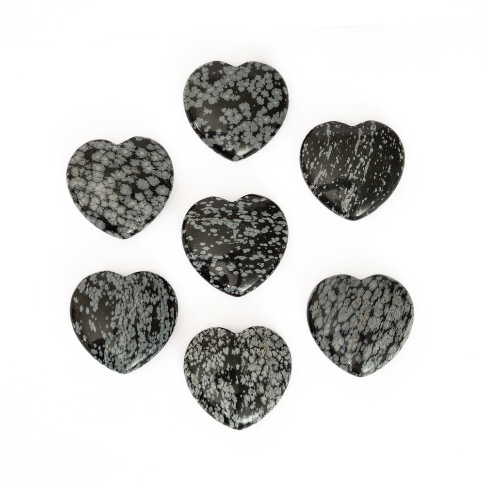 Snowflake Obsidian Heart