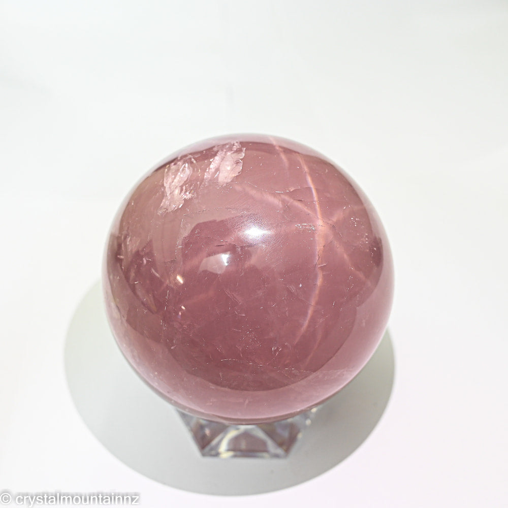 Star Rose Quartz Sphere