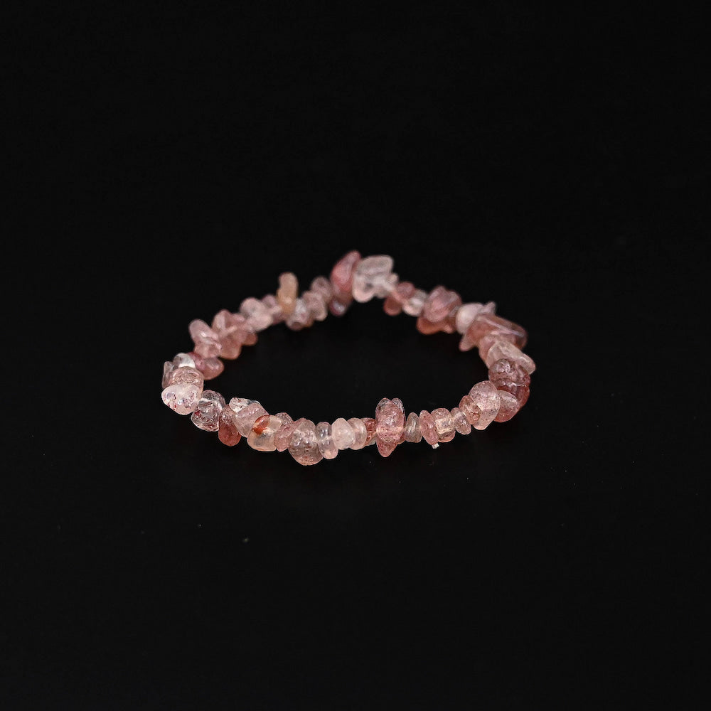 Strawberry Quartz Chip Bracelet