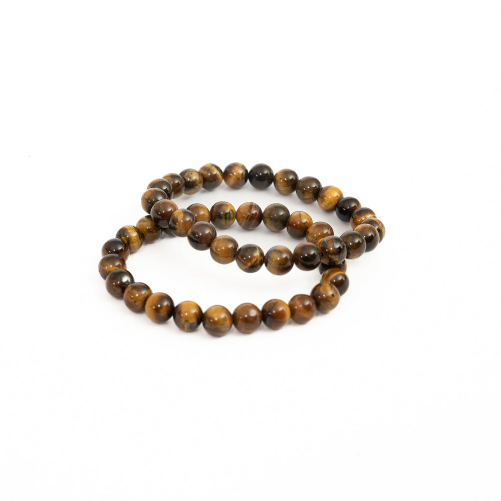 Tigers Eye Bead Bracelet Round