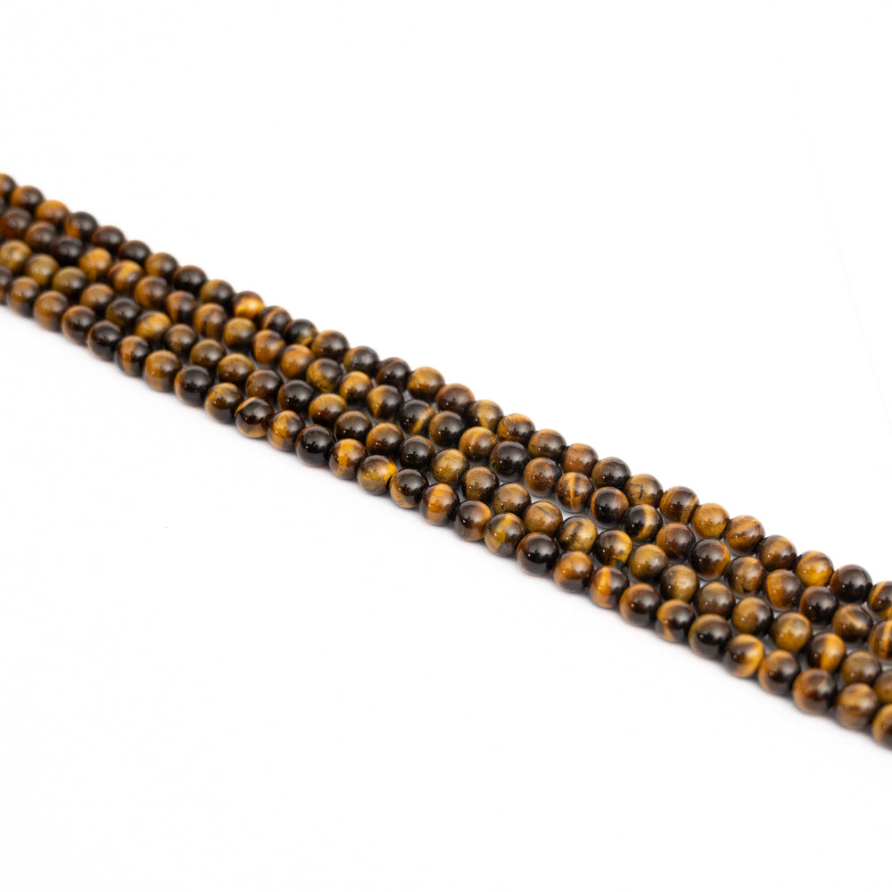Tigers Eye Round Bead Strand 6mm