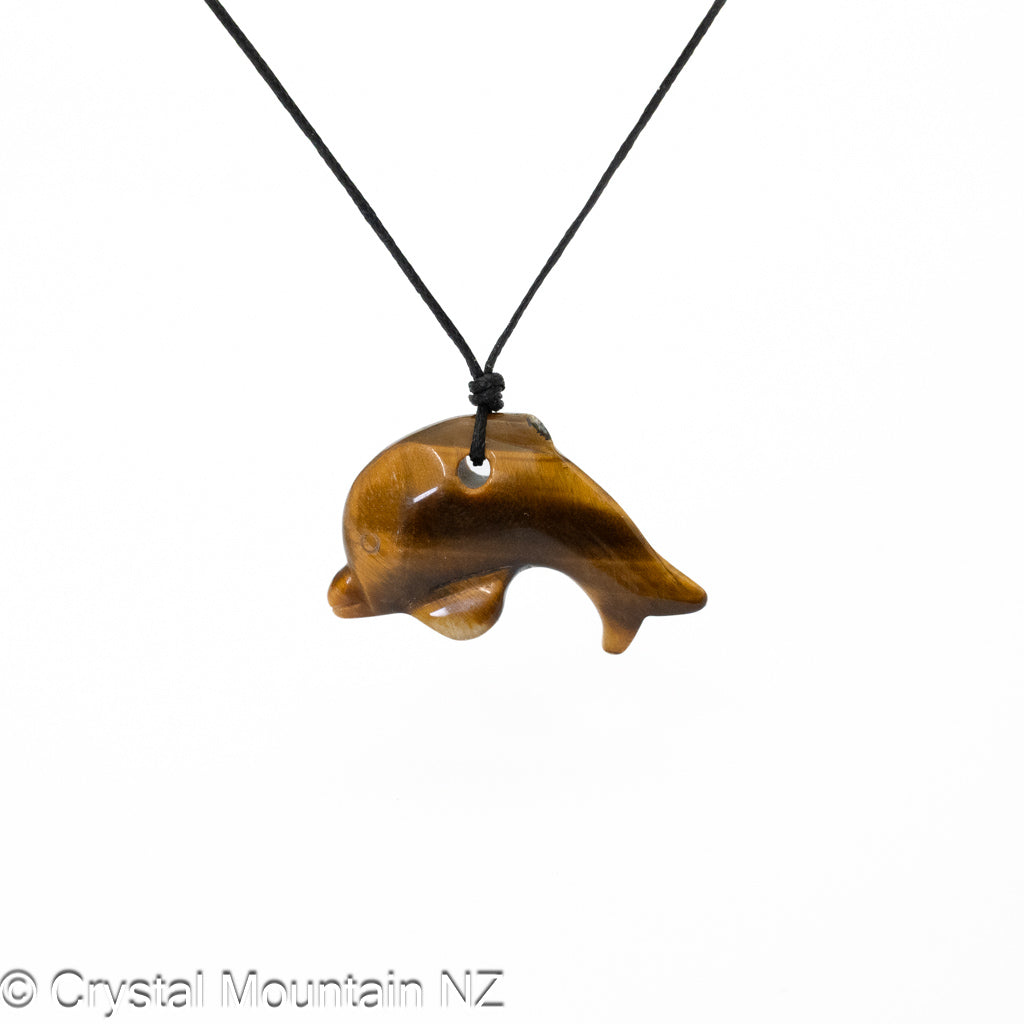 Tigers Eye Dolphin Pendant