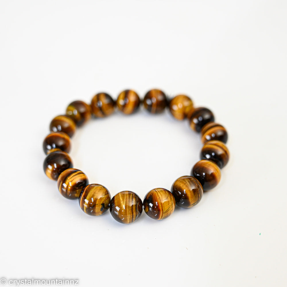 Tigers Eye Bead Bracelet Round