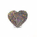 Titanium Coated Amethyst Druze Heart