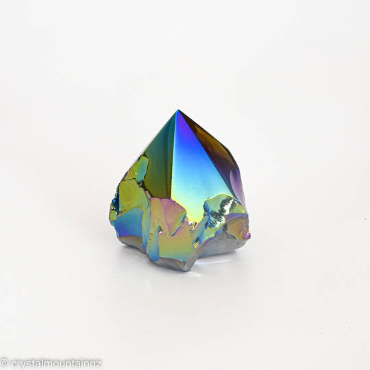 Titanium Obsidian Part Polished Point