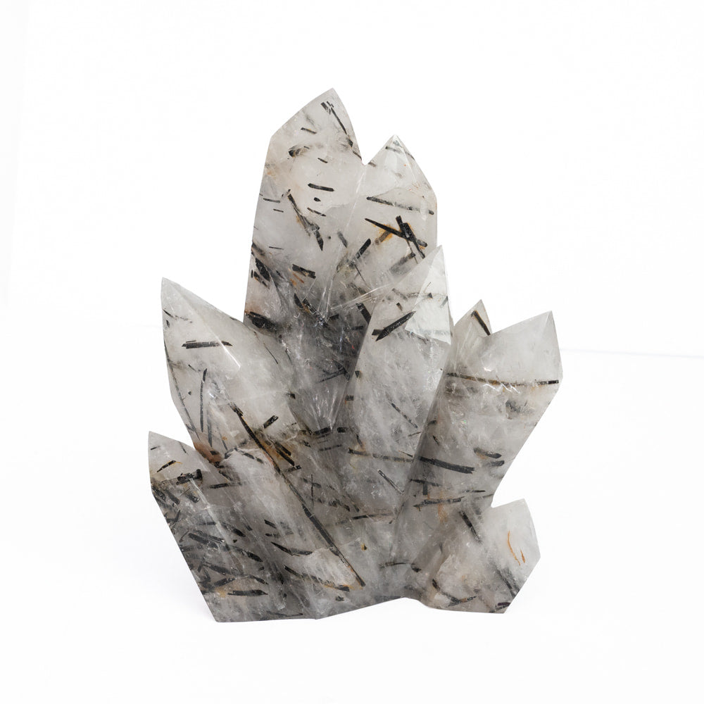 Tourmalinated Quartz Cluster
