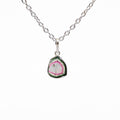Watermelon Tourmaline Pendant - Silver