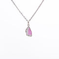 Watermelon Tourmaline Pendant - Silver