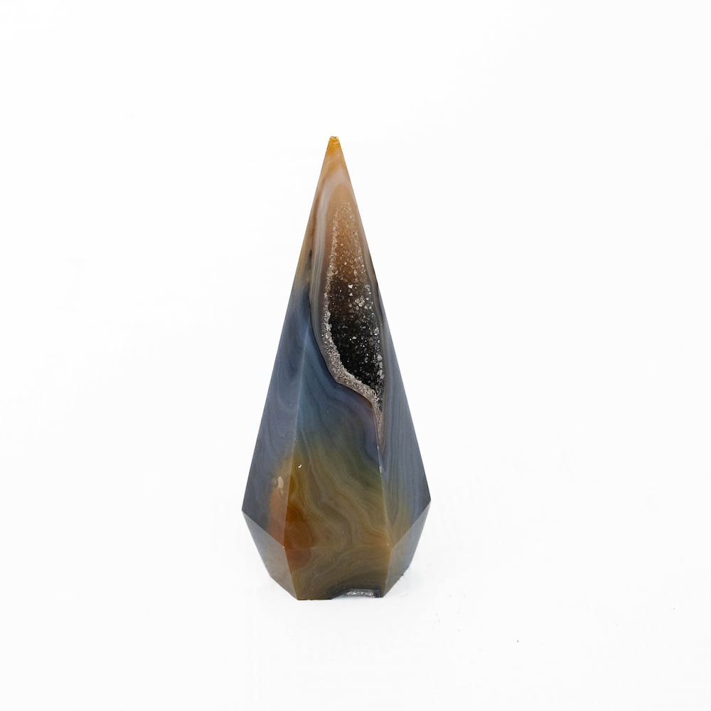 Agate Druze Point- Natural