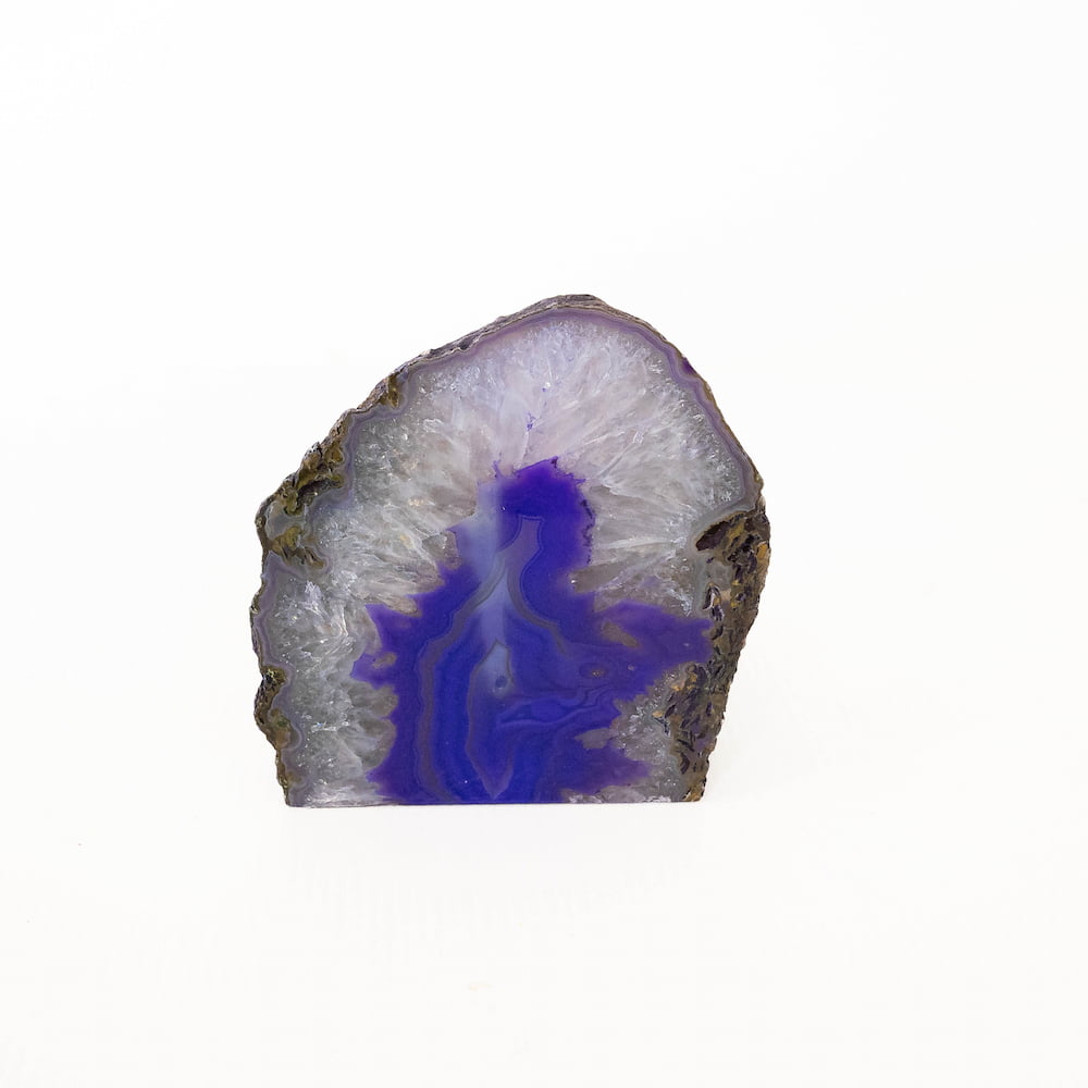 Agate Geode Candle Holder - Purple