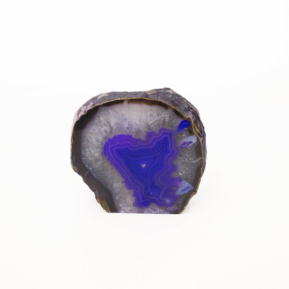 Agate Geode Candle Holder - Purple