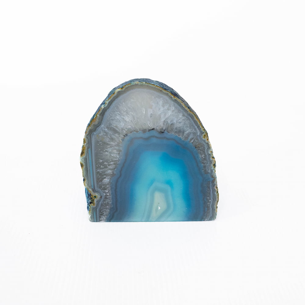Agate Geode Candle Holder - Teal