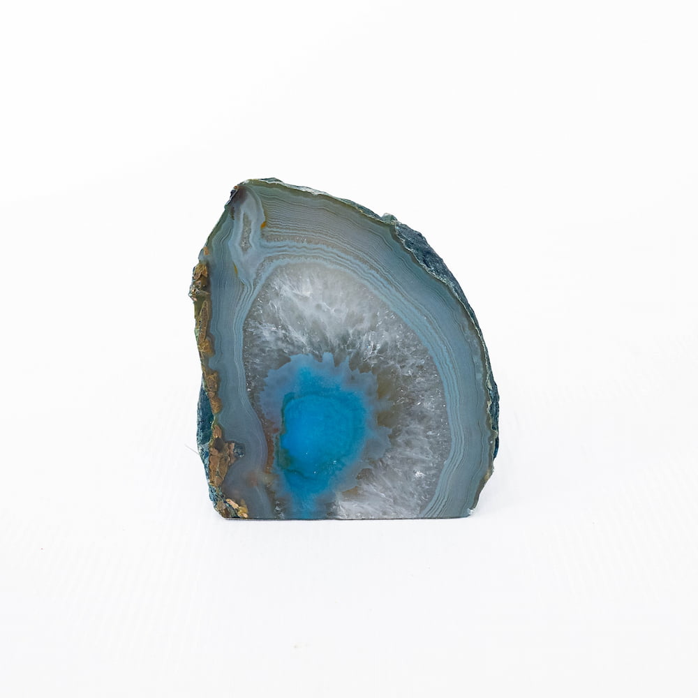 Agate Geode Candle Holder - Teal