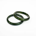 Agate Bangle Bracelet - Dark Green