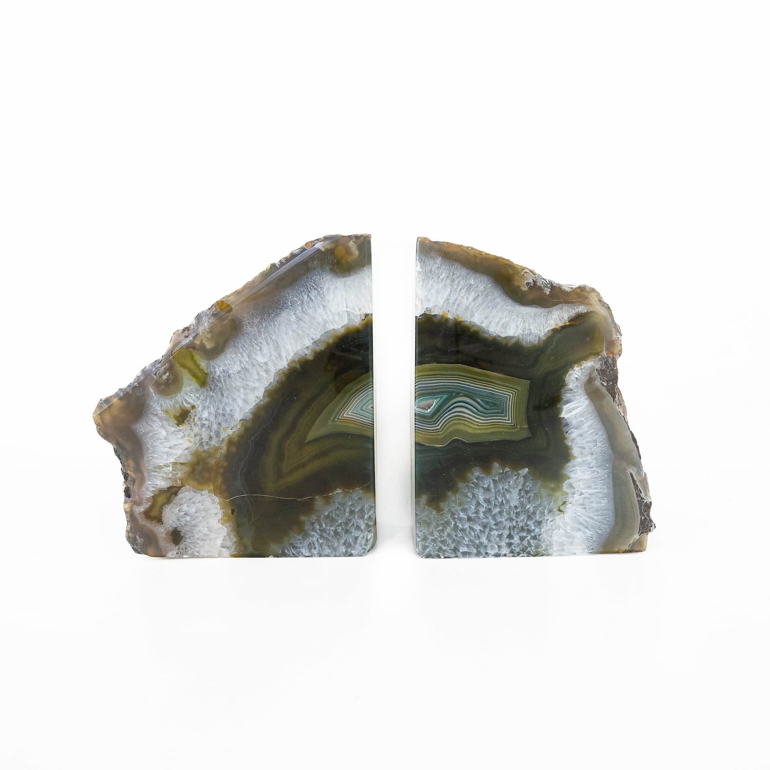 Agate Bookend - Green