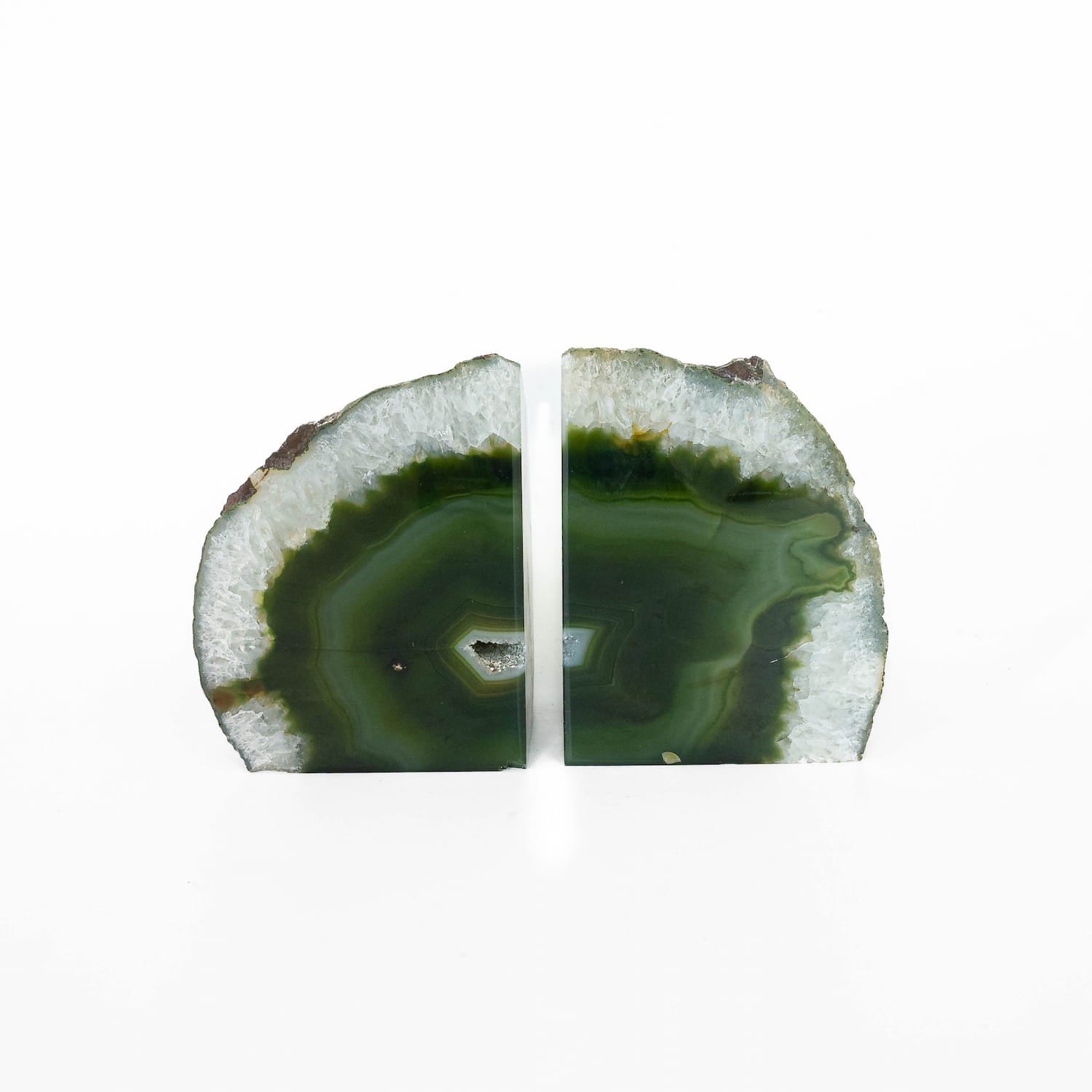 Agate Bookend - Green