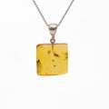 Amber Silver Pendant with Insect Inclusion