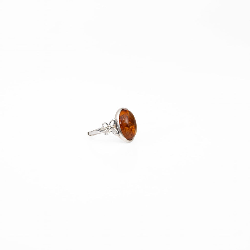 Amber Ring- Silver