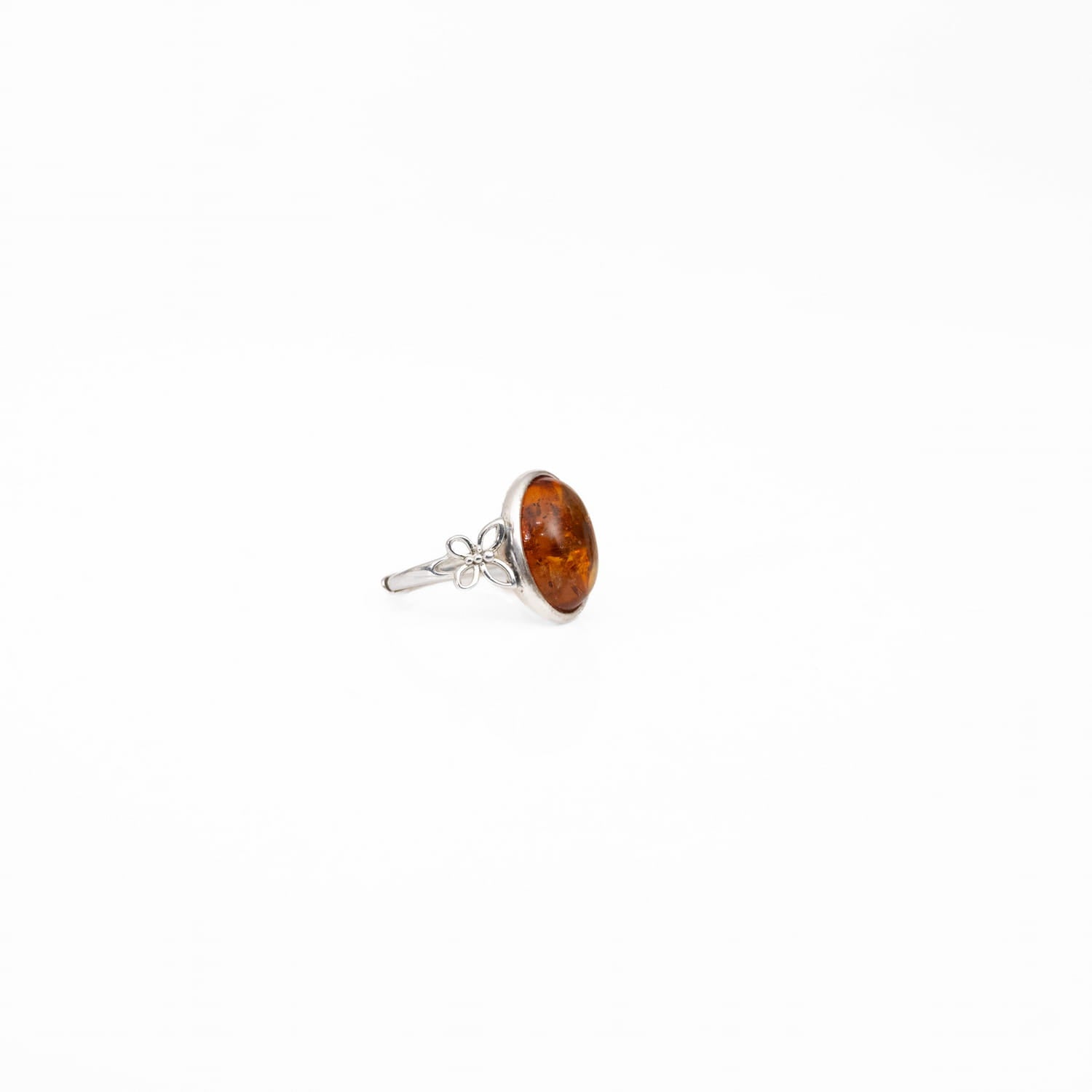 Amber Ring- Silver