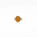 Amber Ring- Silver