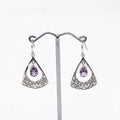 Amethyst Silver Earrings