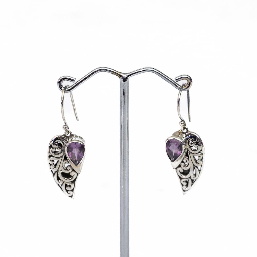 Amethyst Silver Earrings
