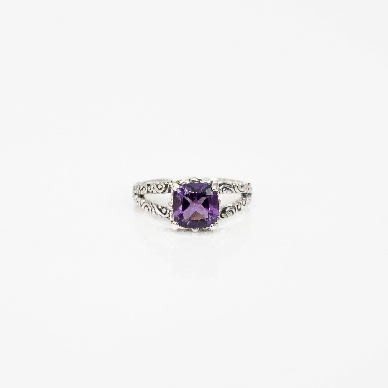 Amethyst Silver Ring