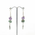 Amethyst & Emerald Earrings
