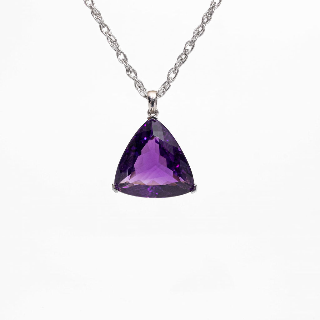 AAA Amethyst Silver Pendant