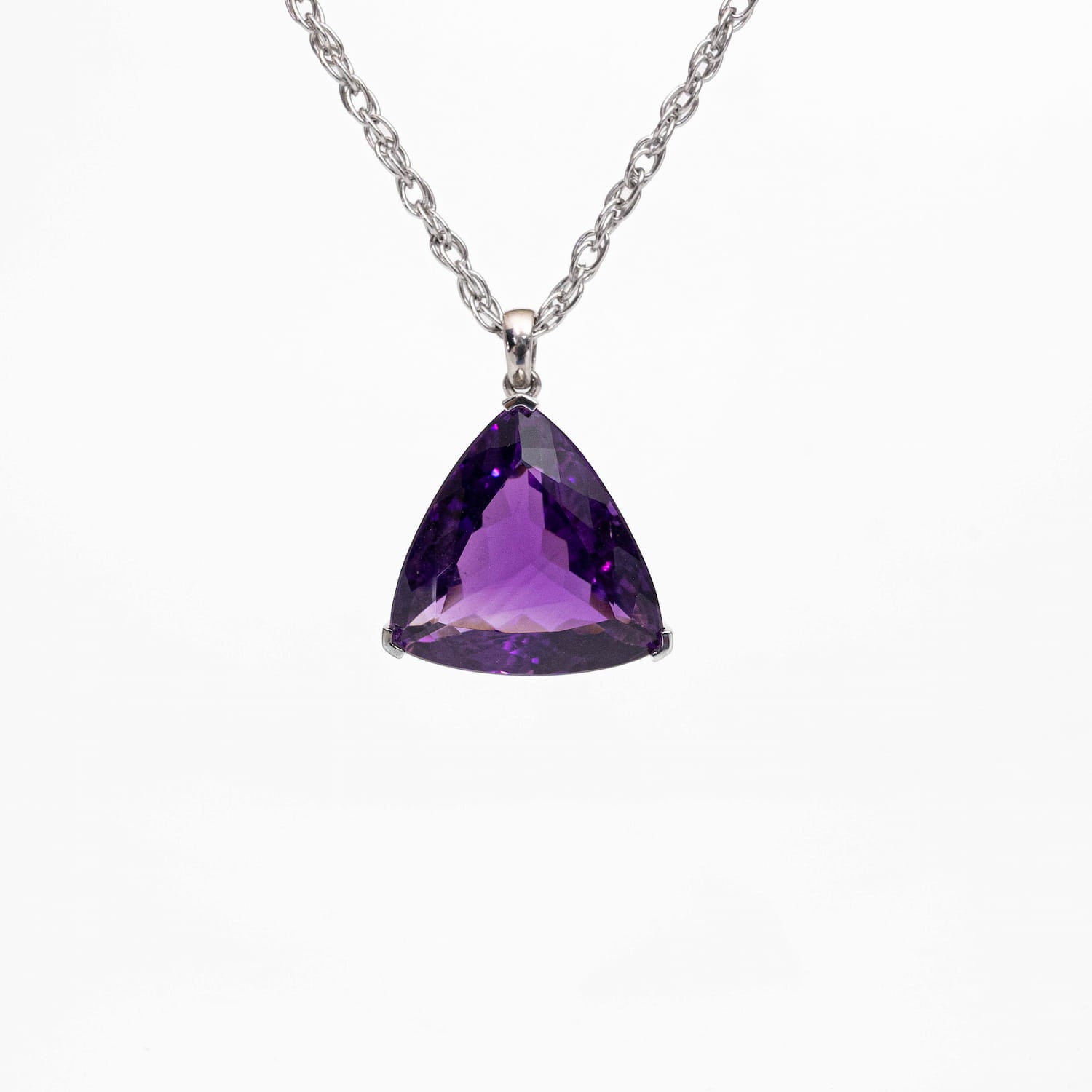 AAA Amethyst Silver Pendant