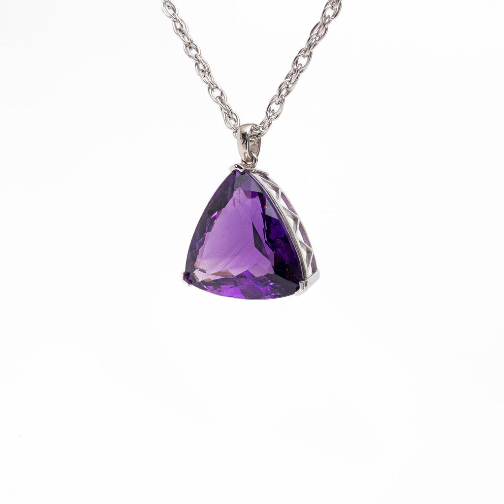 AAA Amethyst Silver Pendant