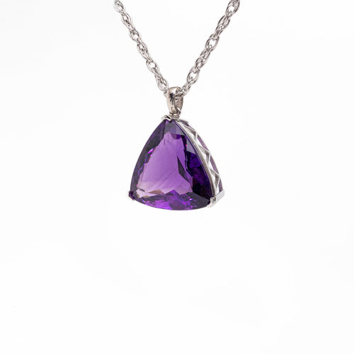 AAA Amethyst Silver Pendant