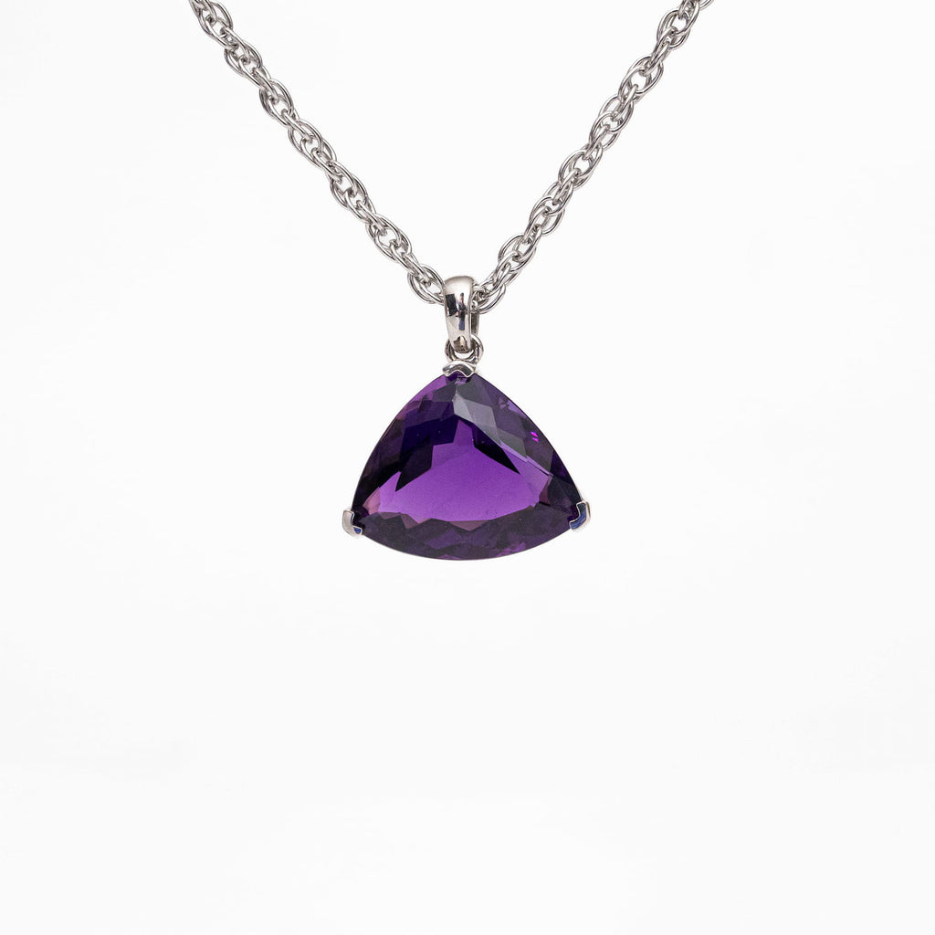 AAA Amethyst Silver Pendant