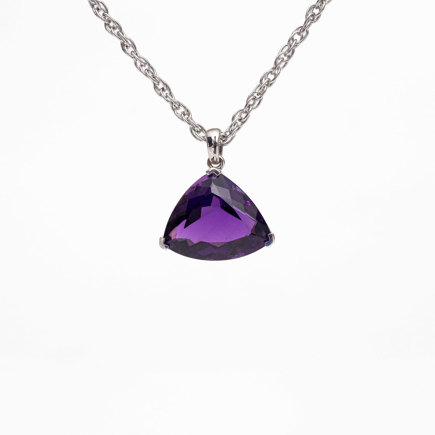 AAA Amethyst Silver Pendant
