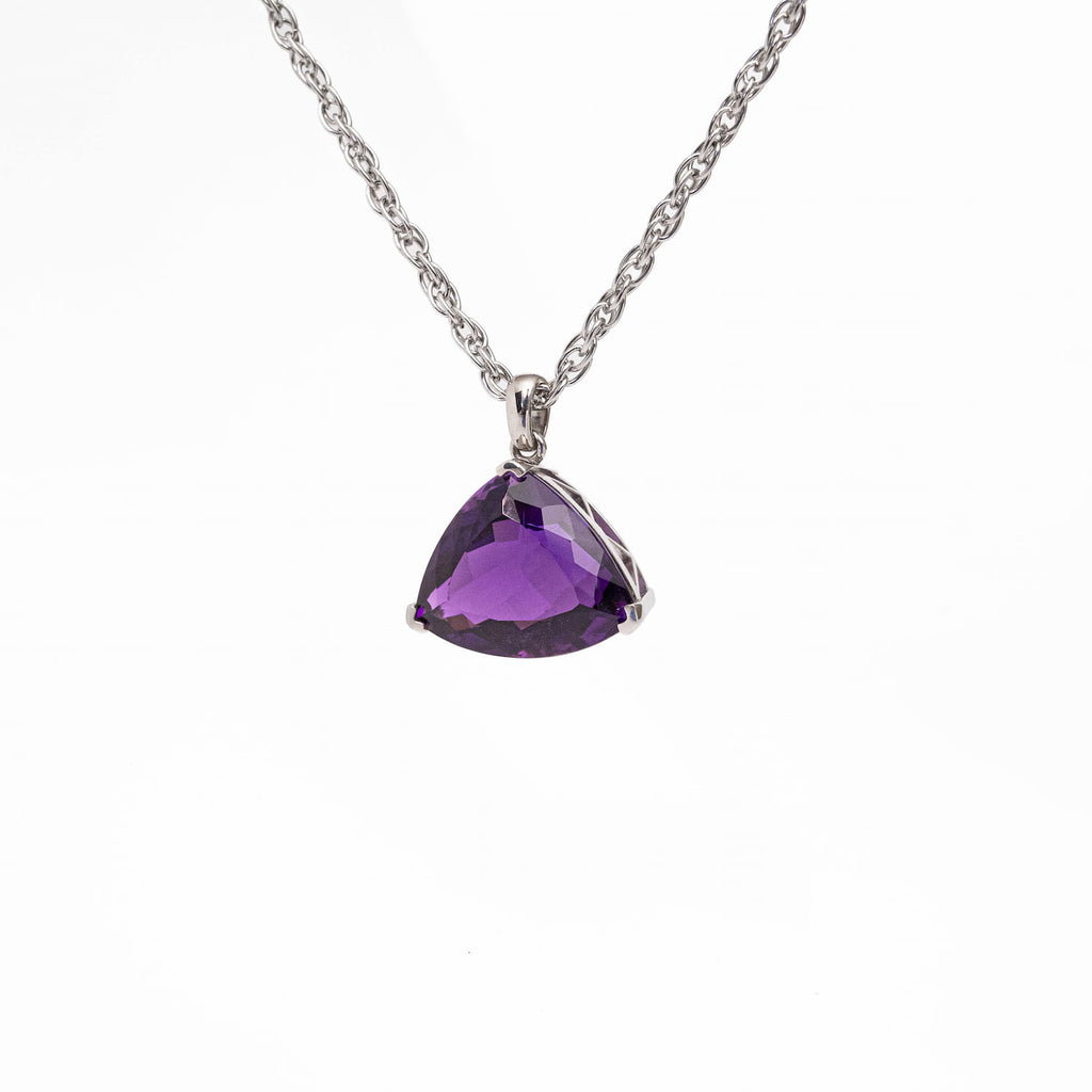 AAA Amethyst Silver Pendant