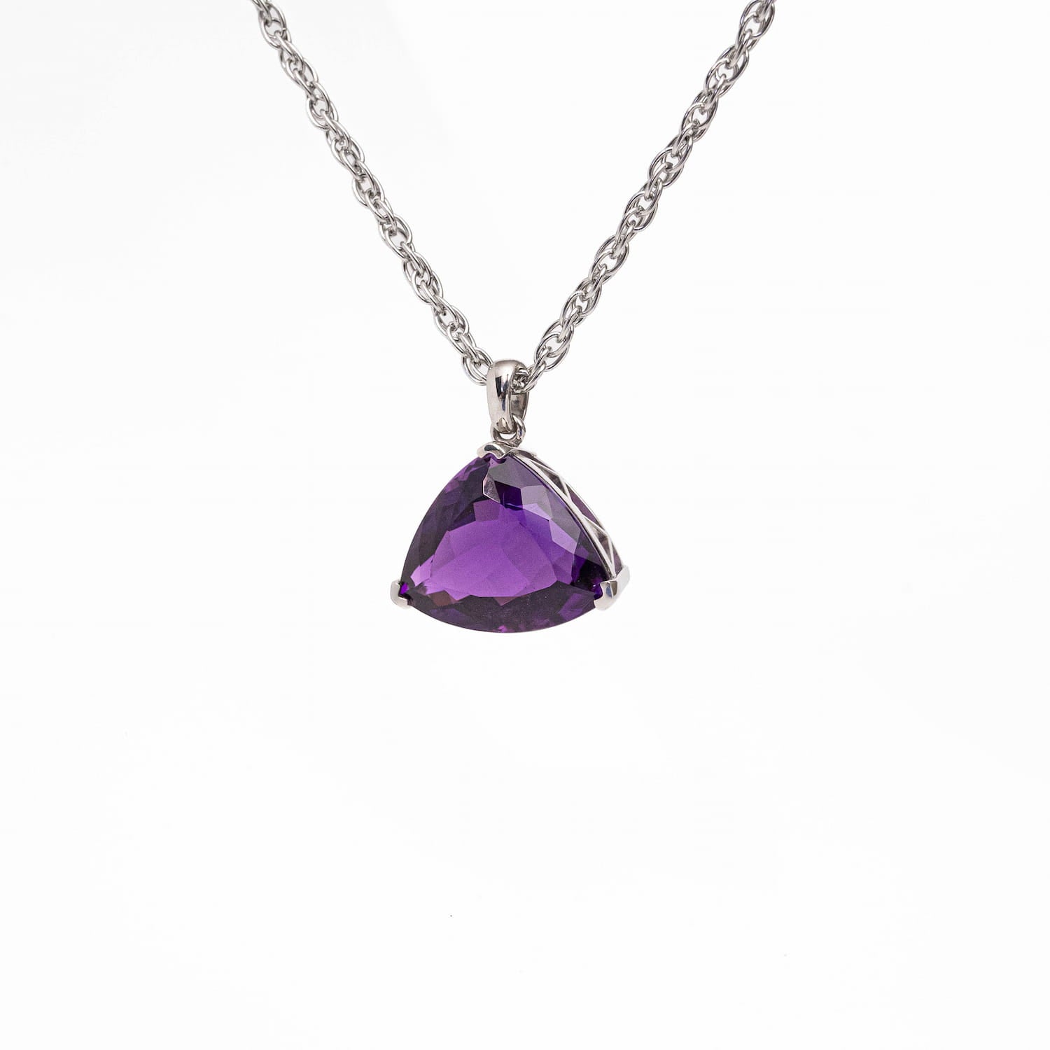 AAA Amethyst Silver Pendant