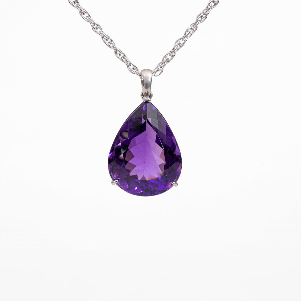 AAA Amethyst Silver Pendant
