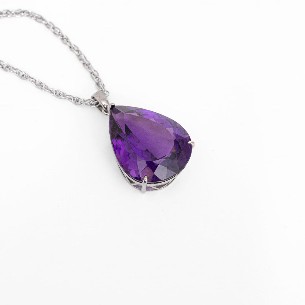 AAA Amethyst Silver Pendant