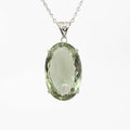 Green Amethyst (Prasiolite) Silver Pendant