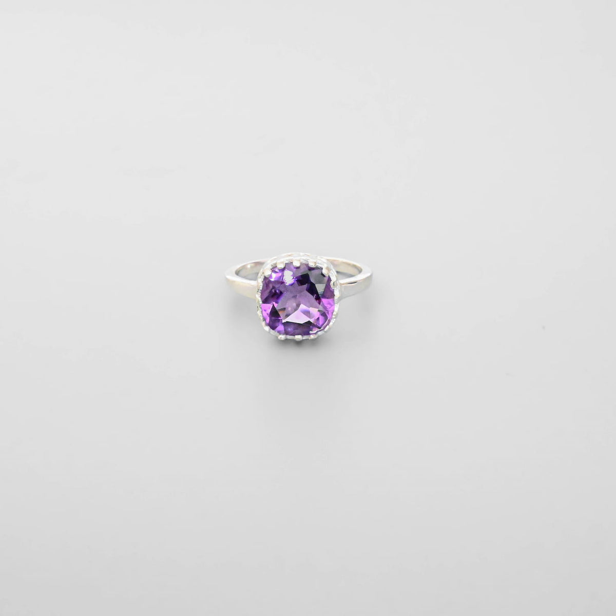 Amethyst Silver Ring