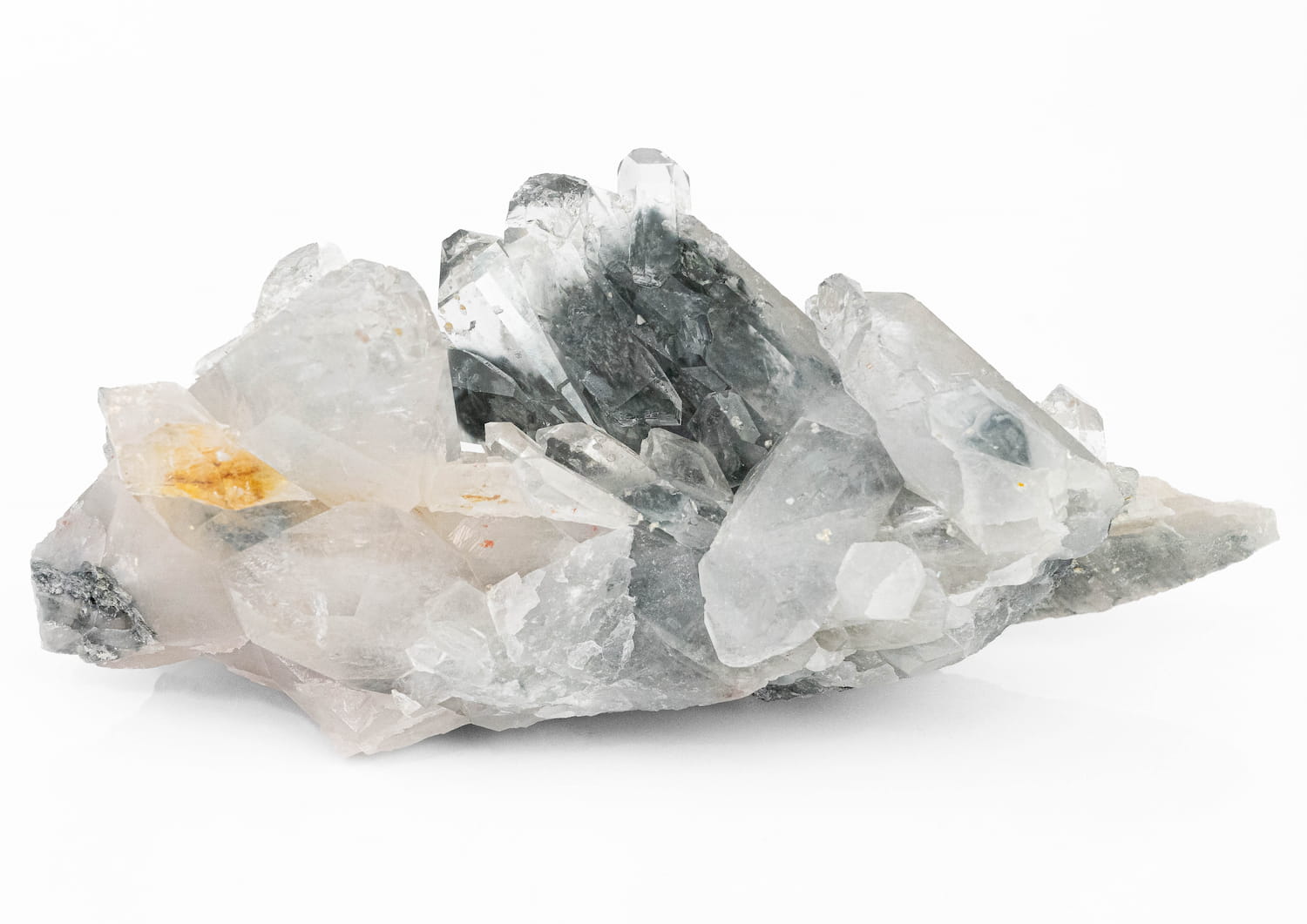 Blue Amphibole Quartz Cluster