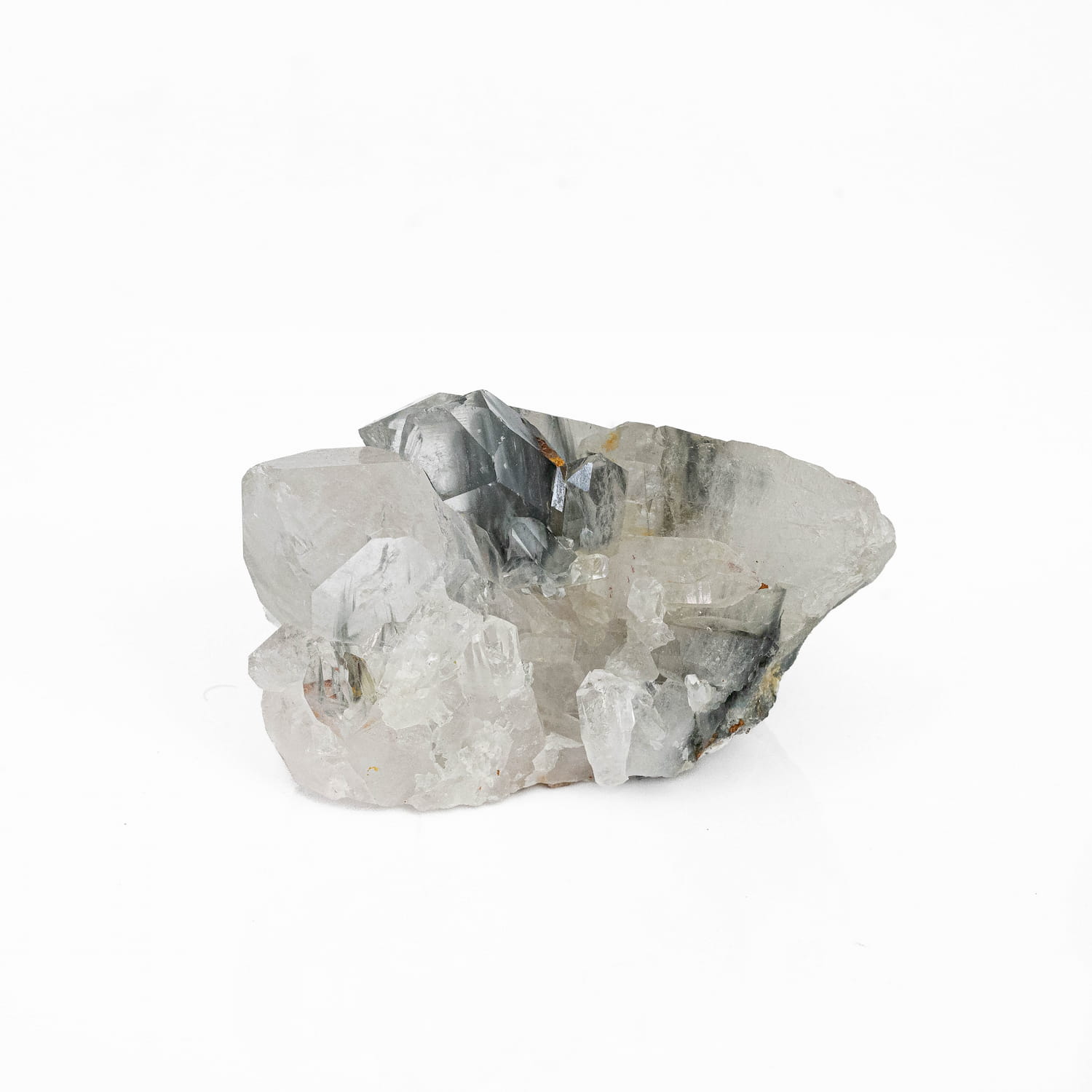 Blue Amphibole Quartz Cluster