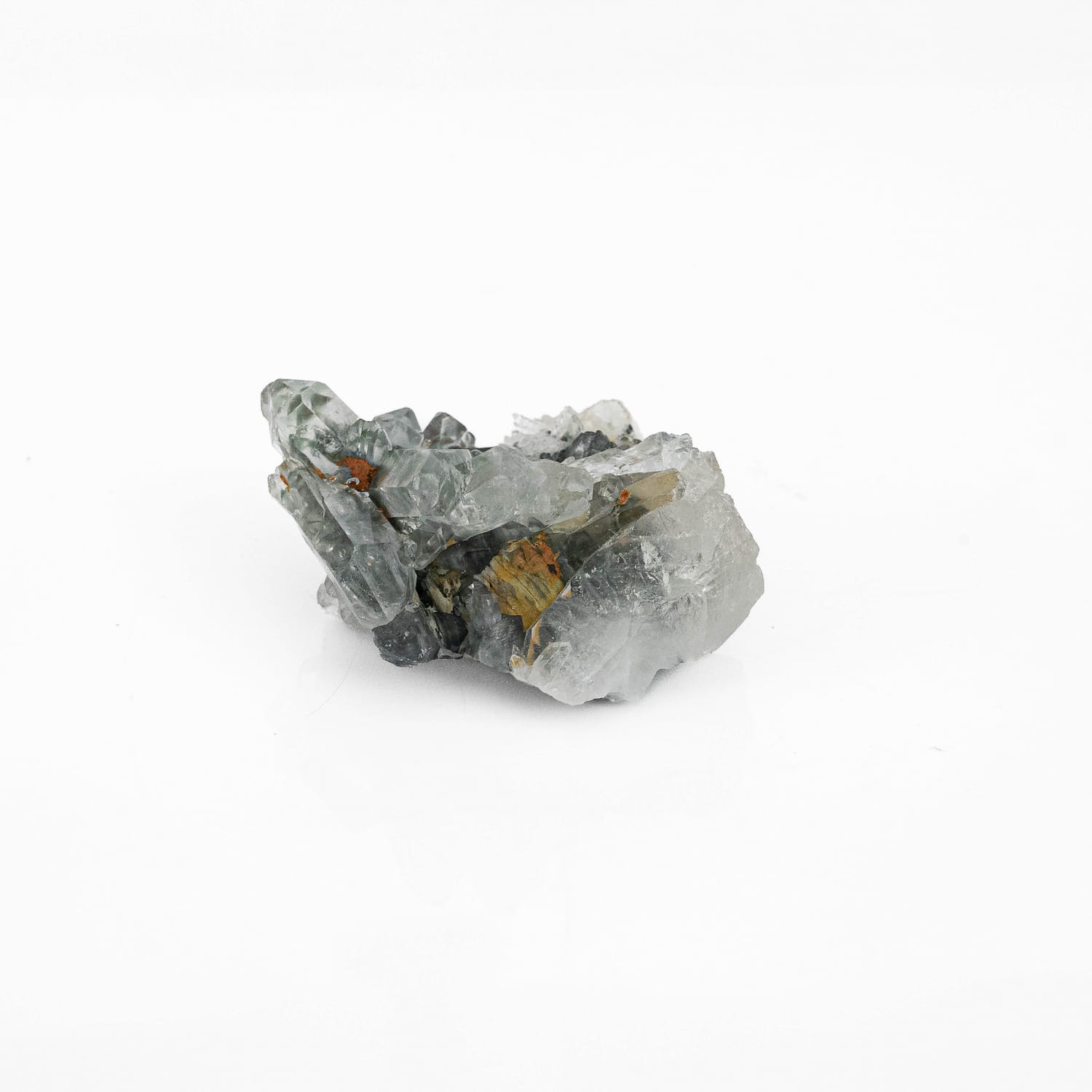 Blue Amphibole Quartz Cluster